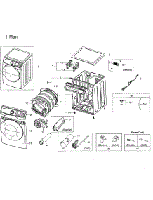 Main Asy parts for Samsung Dryer DVE45M5500Z/A3-00 from AppliancePartsPros.com