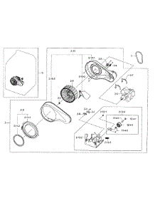 Motor Duct parts for Samsung Dryer DV56H9100GG/A2-00 from AppliancePartsPros.com