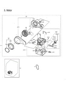 Motor parts for Samsung Dryer DVG45M5500P/A3-00 from AppliancePartsPros.com