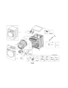 Main Unit parts for Samsung Dryer DVE45N5300W/A3-00 from AppliancePartsPros.com