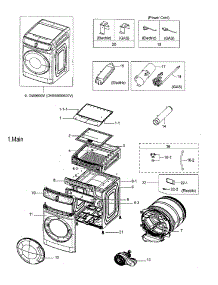 Main Asy parts for Samsung Dryer DVE55M9600V/A3-00 from AppliancePartsPros.com