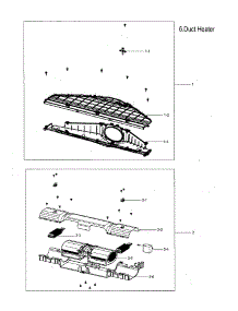Duct Exhaust& Heater parts for Samsung Dryer DVE55M9600V/A3-00 from AppliancePartsPros.com