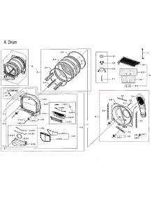 Drum Parts parts for Samsung Dryer DVG52M7750V/A3-00 from AppliancePartsPros.com
