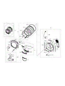 Drum parts for Samsung Dryer DV36J4000GW/A3-00 from AppliancePartsPros.com