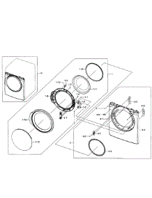 Frame Front & Door parts for Samsung Dryer DV331AER/XAA-02 from AppliancePartsPros.com