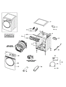 Main Assy parts for Samsung Dryer DV395ETPAWR/A1-00 from AppliancePartsPros.com