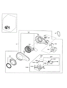 Motor Assy parts for Samsung Dryer DV395ETPAWR/A1-00 from AppliancePartsPros.com