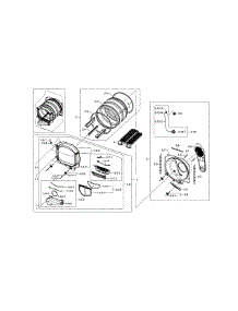 Drum parts for Samsung Dryer DV5471AEW/XAA-02 from AppliancePartsPros.com