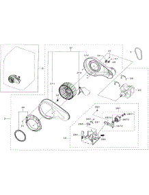 Motor Duct parts for Samsung Dryer DV50K7500EV/A3-01 from AppliancePartsPros.com