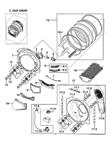 Drum Assy parts for Samsung Dryer DV338AEW/XAA-00 from AppliancePartsPros.com