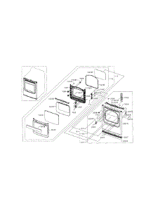 Front & Door parts for Samsung Dryer DV5471AEP/XAA-01 from AppliancePartsPros.com