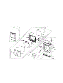 Front & Door parts for Samsung Dryer DV5471AGP/XAA-00 from AppliancePartsPros.com