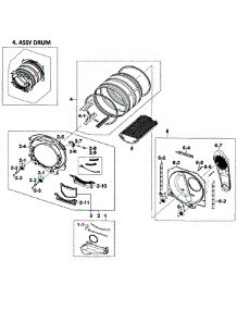 Drum Assy parts for Samsung Dryer DV218AEB/XAA-01 from AppliancePartsPros.com
