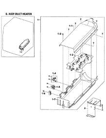 Heater Assy parts for Samsung Dryer DV218AEB/XAA-01 from AppliancePartsPros.com