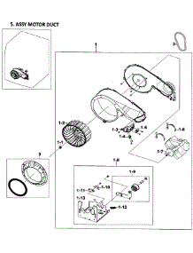 Motor Assy parts for Samsung Dryer DV218AEB/XAA-01 from AppliancePartsPros.com