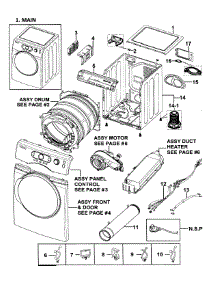 Main Assy parts for Samsung Dryer DV328AEW/XAA-00 from AppliancePartsPros.com