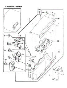 Heater Assy parts for Samsung Dryer DV328AEW/XAA-00 from AppliancePartsPros.com