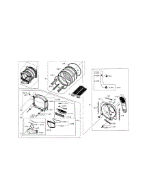 Drum parts for Samsung Dryer DV5471AGP/XAA-02 from AppliancePartsPros.com