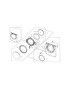 Frame Front & Door parts for Samsung Dryer DV331AEW/XAA-01 from AppliancePartsPros.com