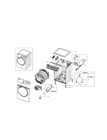 Main Assy parts for Samsung Dryer DV331AEW/XAA-01 from AppliancePartsPros.com