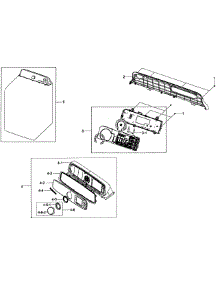 Control Panel parts for Samsung Dryer DV50F9A8GVW/A2-01 from AppliancePartsPros.com