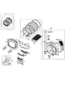 Drum Assy parts for Samsung Dryer DV520AGP/XAA-04 from AppliancePartsPros.com