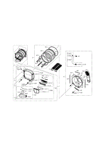 Drum parts for Samsung Dryer DV5471AEP/XAA-04 from AppliancePartsPros.com