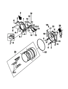 Drum Assy parts for Samsung Dryer DV203AEW/XAA-00 from AppliancePartsPros.com