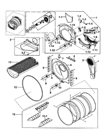 Drum Assy parts for Samsung Dryer DV316LGW/XAA-00 from AppliancePartsPros.com