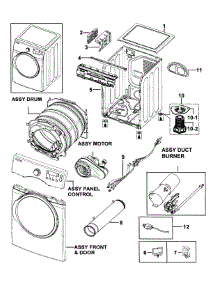 Main Assy parts for Samsung Dryer DV331AGR/XAA-00 from AppliancePartsPros.com
