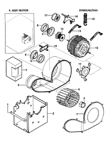 Motor Assy parts for Samsung Dryer DV665JW/XAA-00 from AppliancePartsPros.com