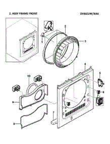 Front Frame parts for Samsung Dryer DV665JW/XAA-00 from AppliancePartsPros.com