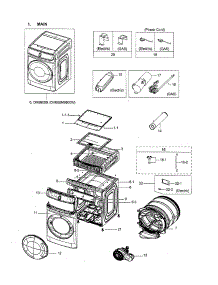 Main Asy parts for Samsung Dryer DVE60M9900W/A3-00 from AppliancePartsPros.com