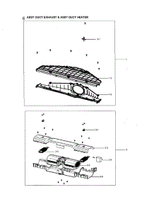 Duct Exhaust & Duct Heater parts for Samsung Dryer DVE60M9900W/A3-00 from AppliancePartsPros.com