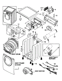 Main Assy parts for Samsung Dryer DV317AGS/XAA-00 from AppliancePartsPros.com