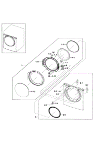 Front & Door parts for Samsung Dryer DV330AEB/XAA-00 from AppliancePartsPros.com