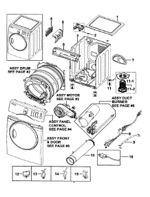 Main Assy parts for Samsung Dryer DV218AGW/XAA-00 from AppliancePartsPros.com