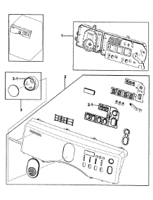 Control Panel parts for Samsung Dryer DV218AGW/XAA-00 from AppliancePartsPros.com