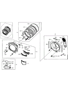 Drum Assy parts for Samsung Dryer DV361GWBEWR/A3-01 from AppliancePartsPros.com