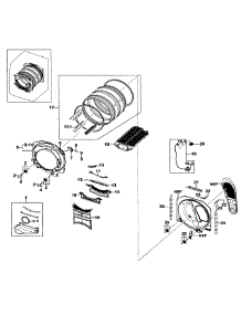 Drum Assy parts for Samsung Dryer DV511AEW/XAA-00 from AppliancePartsPros.com
