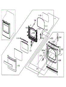 Door Assy parts for Samsung Dryer DV5451AEW/XAA-01 from AppliancePartsPros.com