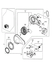 Motor Assy parts for Samsung Dryer DV5451AEW/XAA-01 from AppliancePartsPros.com
