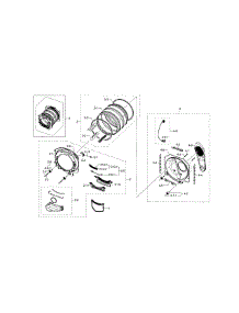 Drum parts for Samsung Dryer DV36J4000EW/A3-00 from AppliancePartsPros.com