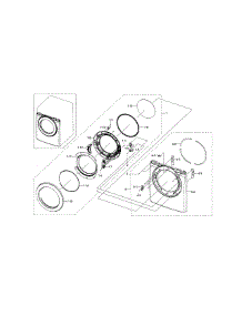 Front & Door parts for Samsung Dryer DV36J4000EW/A3-00 from AppliancePartsPros.com