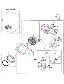 Motor Assy parts for Samsung Dryer DV520AEW/XAA-02 from AppliancePartsPros.com