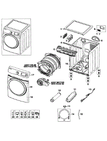 Main Assy parts for Samsung Dryer DV520AEP/XAA-00 from AppliancePartsPros.com