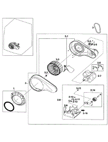 Motor Assy parts for Samsung Dryer DV520AEP/XAA-00 from AppliancePartsPros.com