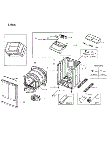 Main Asy parts for Samsung Dryer DVE52M8650V/A3-00 from AppliancePartsPros.com