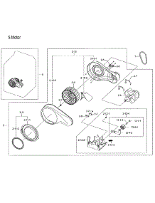 Motor Duct parts for Samsung Dryer DVE52M8650V/A3-00 from AppliancePartsPros.com
