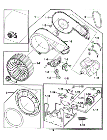 Motor Assy parts for Samsung Dryer DV219AEB/XAA-00 from AppliancePartsPros.com